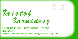 kristof kornidesz business card